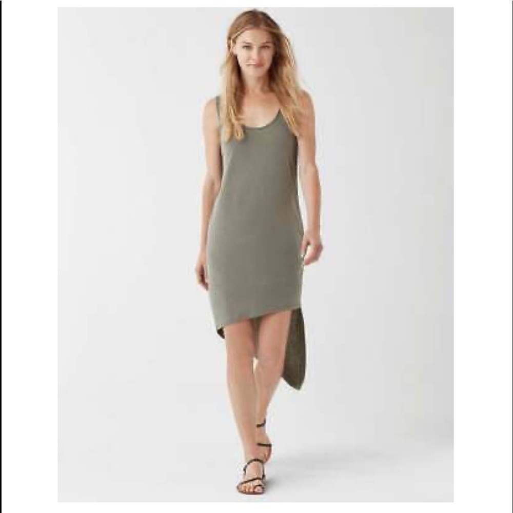Splendid Women Sage Green Asymmetric Tank Dress